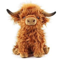 Highland Cow Weighted Plush Toy W/ Heating Pad, Soft Farm Cow Gift, Brown | Ebay