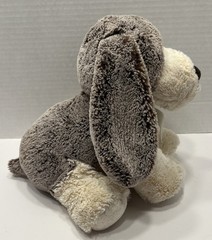 Aurora Plush Brown & Cream Dog Frosted Fur Floppy Ears 10” Cream Bow 2015