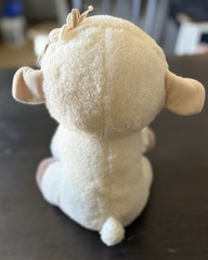 White Beige Brown Lamb Plush Stuffed Animal Toy Small 6-14 in Soft Bow