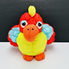 Prestige Toy Corp 1990 Nylon Colorful Bird Plush Puffalump Style 8” Stuffed