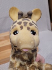 1994 Vintage Zoo Borns Ed Kaplan Baby Giraffe Flocked Head Plush Toy 11″