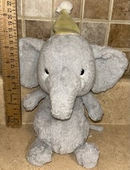 Rare Jellycat Jollipop Elephant Grey With Party Hat Preowened