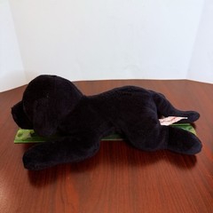 2FAO Schwarz Dog Plush Black Golden Labrador Retriever Puppy Stuffed Floppy Lay