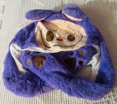 NEW One Size Fits All PURPLE Ear Flopping Hat With Lights Fun Hat