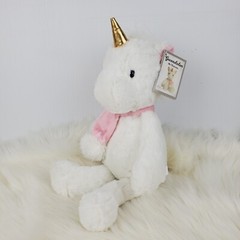 Aurora Holiday Lopsie Lulus Gwendolen the Unicorn 84059 White Pink Plush 13″