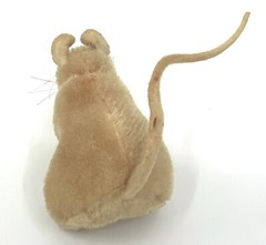 Steiff Pieps Mouse 1960s White Mohair Red Eyes 8cm 3in no ID Vintage
