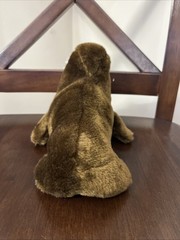 Vintage R. Dakin 1975 Brown with Yellow Tusks Walrus Seal 9″ Plush Toy