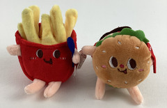 Fast Food Keychain French Fries Cheeseburger Plush Stuffed Toy Potdemiel