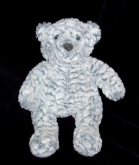 14″ First Impressions Macys Gray Frosted Teddy Bear Soft Plush Stuffed Animal