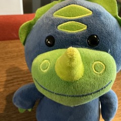 Skip Hop 10” Blue Dinosaur Plush Stuffed Animal Triceratops Soft