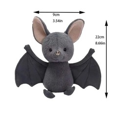 NWT Broox Bat Plush Stuffed Animal Soft Black Halloween Decor Kids Gift*