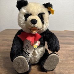 Steiff Mohair Panda Bear Jointed tags Button In Ear 0178/29 1938 Replica Signed