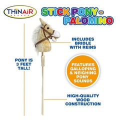 Nature Bound Stick Horse | Plush Handcrafted Hobby Horse Provides Fun Pretend Pl