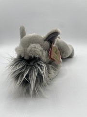 New Russ The Schnauzer Gray Plush #4383 Puppy Dog Purebred 12″ Collar Tags