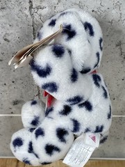 DAKIN Dalmatian Puppy Dog Plush Stuffed Animal White Black Spots Red Bow w tag