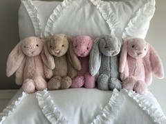 Jellycat Bashful Bunny Lot Of 5 See Description 12”