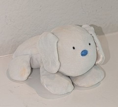 Baby Gund Puffy Luv Blue Puppy Dog Plush Floppy Soft Satin Paws Lovey Toy T2