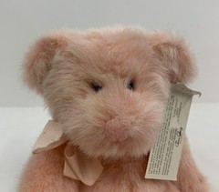Russ Berrie Luv’ ums Bear Light Pink 9″ Plush Stuffed Animal Toy #4087 Vintage