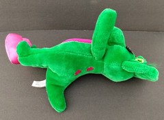 Vintage 1992 Baby Bop Green Purple Dinosaur Barney Show 15″ Plush Stuffed Animal