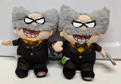 2 NEW Captain Underpants Professor Poopypants 8″ Plush Set Sound Just Play 2017