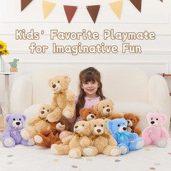 MorisMos 3Pcs Teddy Bears Bulk Baby Shower, 14inch Cute Teddy Bear Stuffed An…