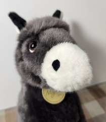 Aurora Miyoni Tots Lifelike Realistic Donkey Foal Plush Stuffed Animal Toy