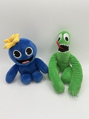 Rainbow Friends Plush Lot of 2 Blue & Green Stuffed Toy PhatMojo 2022-23 Branded