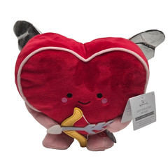 “Let Love Fly” plush heart dances to “Hit Me With Your Best Shot”