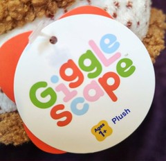 GiggleScape Cookie Plush Ice Cream Sandwich Double Chocolate w/ Vanilla