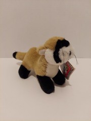 Vtg Black Footed Ferret Plush K&M International Stuffed Animal Realistic 7″ NWT