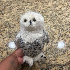 Webkinz Snowy Owl Plush Ganz HM347 White Black Speckled Bird Stuffed Animal 9.5″