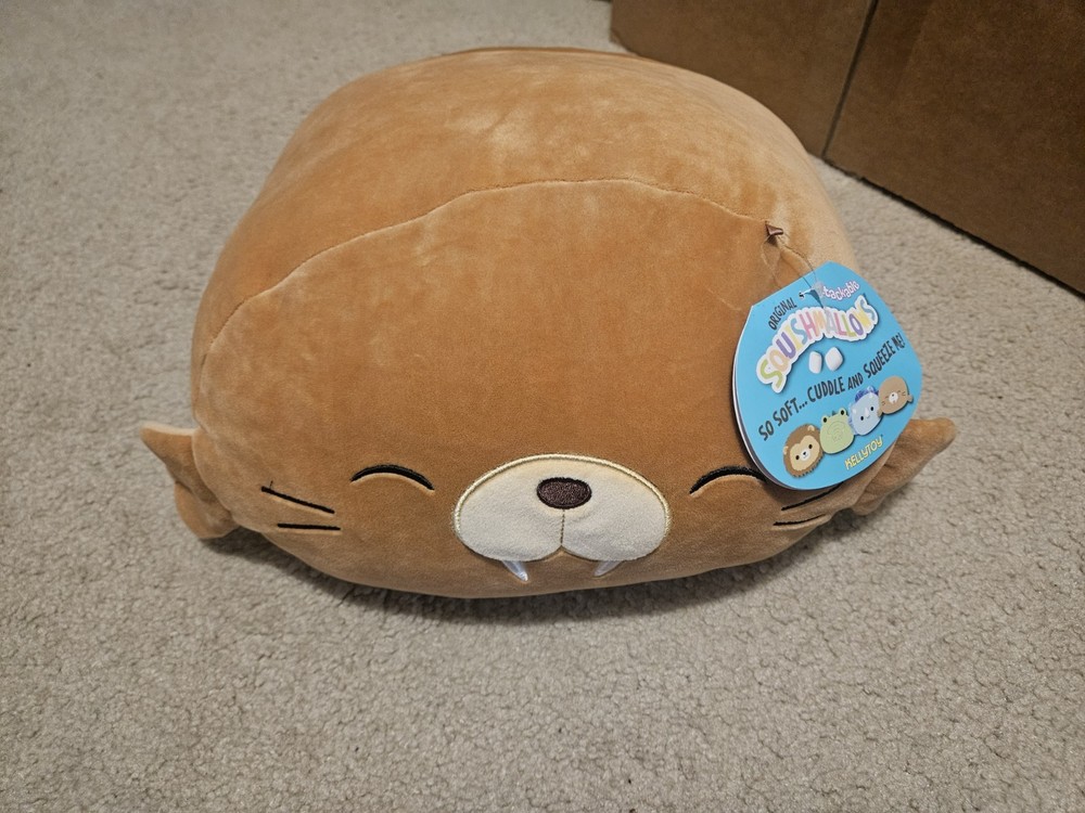 Squishmallow BRUCE Brown Walrus 12″ Stackable 2020 Plush Stuffed Animal New
