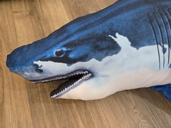 Tree House Kids Giant Fish Body Pillow Shark Plush Stuffed Animal 48”