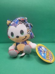 Sega Sonic The Hedgehog 7” Big Head Sonic Group SB Graffiti Plush Stuffy