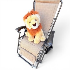 Large Realistic Lion Plush Stuffed Animal Orange Mane Safari Zoo Toy