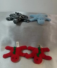 Set of 4 Vintage Hartin International Mini Beanbag Plush Magnet Stuffed Animals
