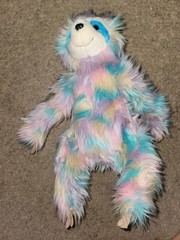 Douglas Cuddle Toys Misha Pastel Rainbow Sloth Fur Fuzzle Plush 12 inch New