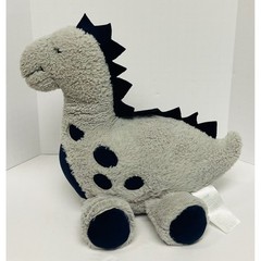Lambs & Ivy Gray Navy Blue Dinosaur Plush Sherpa 10″ Stuffed Animal Toy