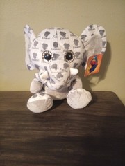Kalihari Resorts Plush Elephant Toy White And Grey 9 Inch