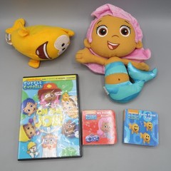 Nickelodeon Bubble Guppies Molly & Dog Fish Plush, DVD, Book Toy Lot