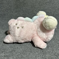 SAN-X Rilakkuma *Korilakkuma Baby Dinosaur Lay Down Plush Bear 11” in Pink White