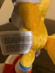 Sonic The Hedgehog 25TH Anniversary Tails Plush 8″ TOMY Rare