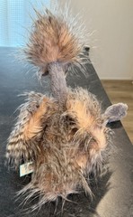 New With Tags Odette Ostrich Jellycat Retired Stuffed Plush, Hang Tags Attached
