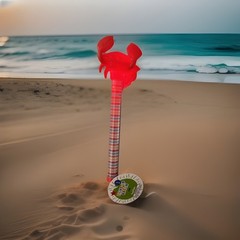 Light-Up Red Crab Sensory Baton Toy Autism Fidget Aid Party Favor