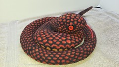 Simulation Python Snake Plush Toy Soft Zodiac Dolls – Red Python