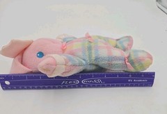 Rare Vintage Playskool Snuzzles Bunny Plush Pink Plaid 1996 Rabbit Stuffed