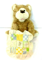 Toy2U Plush Bear Toy Talking Brown Stuffed Animal Peek A Boo Movable Arms Mouth