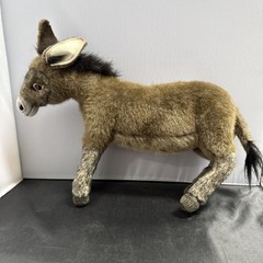 Hansa Finely Handcrafted Life Like 14″ Tall Plush Donkey Posable Legs Burrito