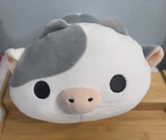 Mewaii Plush Cow Soft Stuffed Animal 12″ White & Grey New With Tag