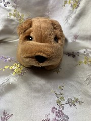 La Pelucherie Paris Plush Tan Shar-Pei Dog First Mate ￼